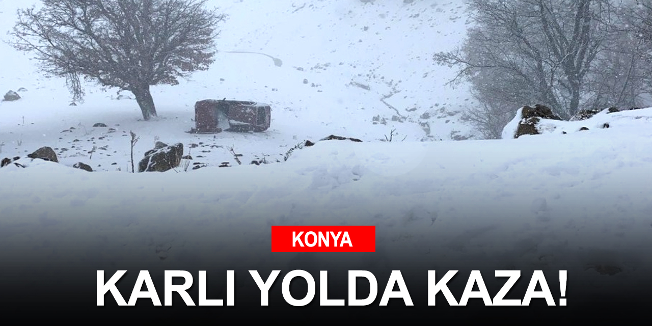 Konya’da otomobil şarampole yuvarlandı! 5 yaralı