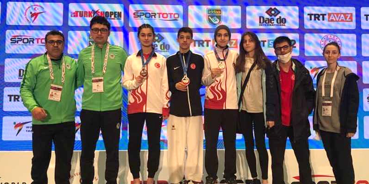 Konyalı tekvandocular Uluslararası Turkish Open Turnuvasından 6 madalya ile döndü