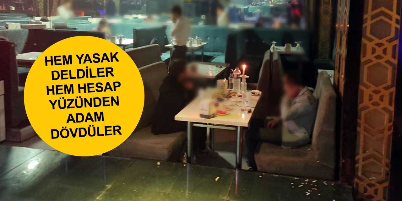 Kısıtlamaya rağmen mekana müşter alıp darp ettiler