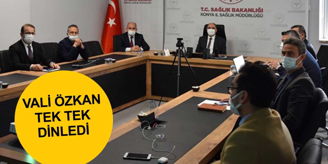 Konya Valisi Özkan kabine toplantısı öncesinde son durumu değerlendirip kararları beklemeye geçti