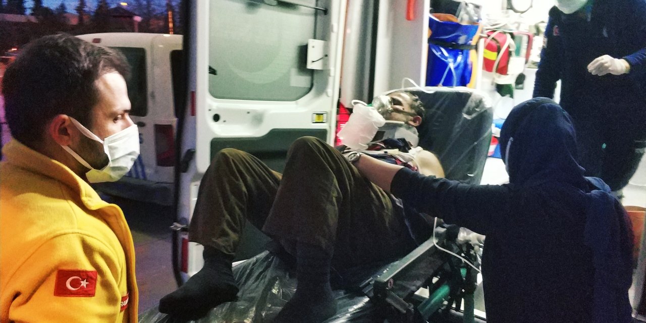  Kestiği ağaç üzerine düştü!