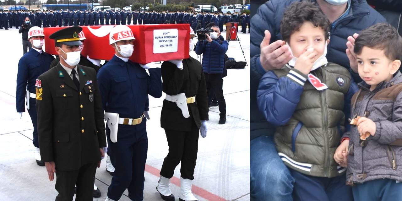 Konya Şehit Türk Yıldızları pilotu Burak Gençcelep'i dualarla memleketine uğurlandı