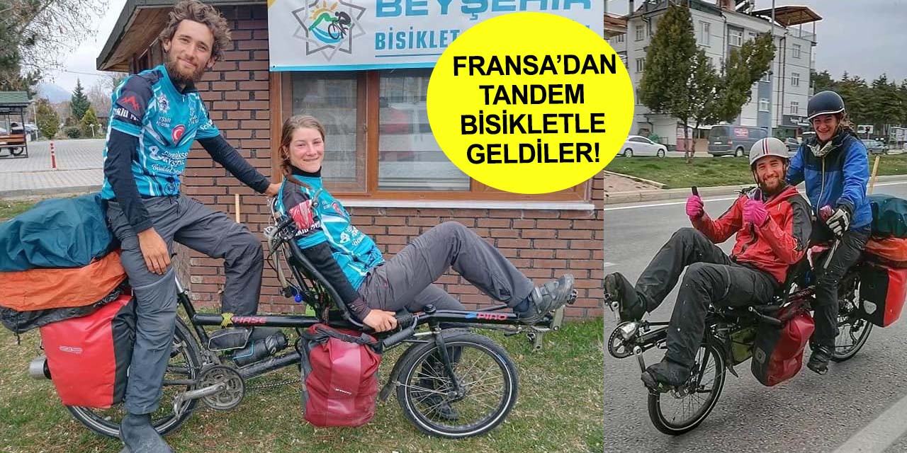 Bisikletle balayı turuna Konya molası