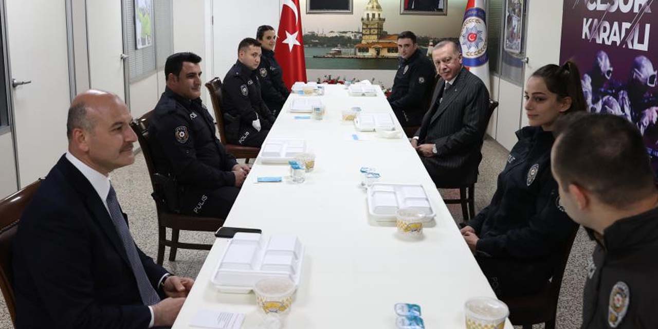 Cumhurbaşkanı Erdoğan iftarı polislerle yaptı