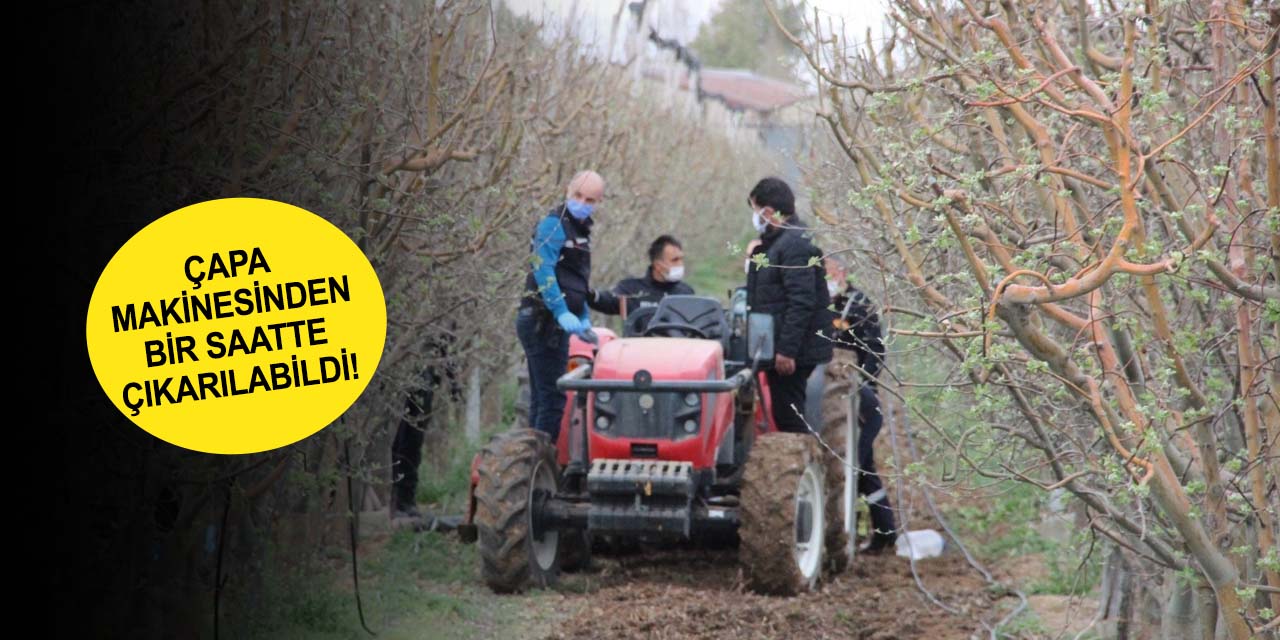 Elma bahçesinde çapa makinesine sıkışan adam feci şekilde can verdi