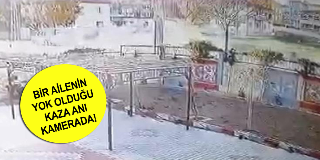 Konya’da motosikletteki 4 kişilik aileyi ölüme götüren feci kazanın görüntüsü ortaya çıktı
