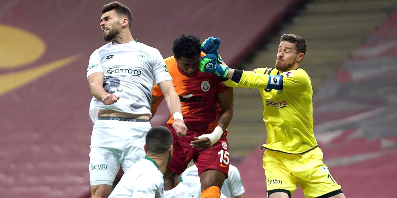 Konyaspor Galatasaray maçının ilk yarısı golsüz bitti