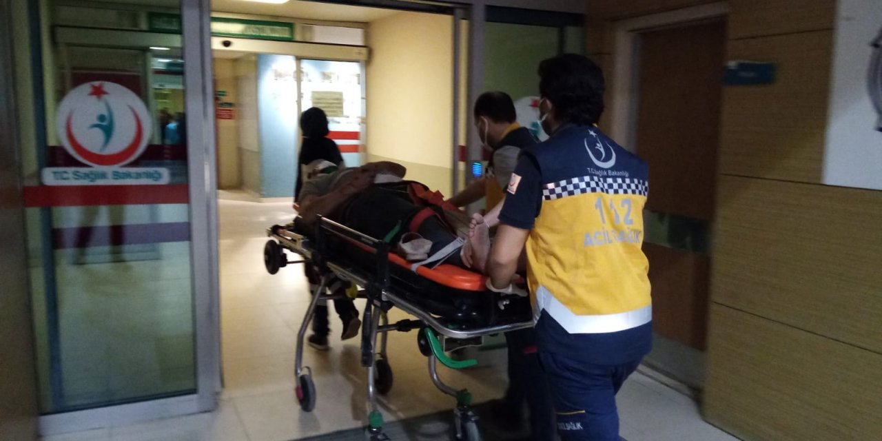 Metrelerce sürüklenen motosikletin sürücüsü ağır yaralandı