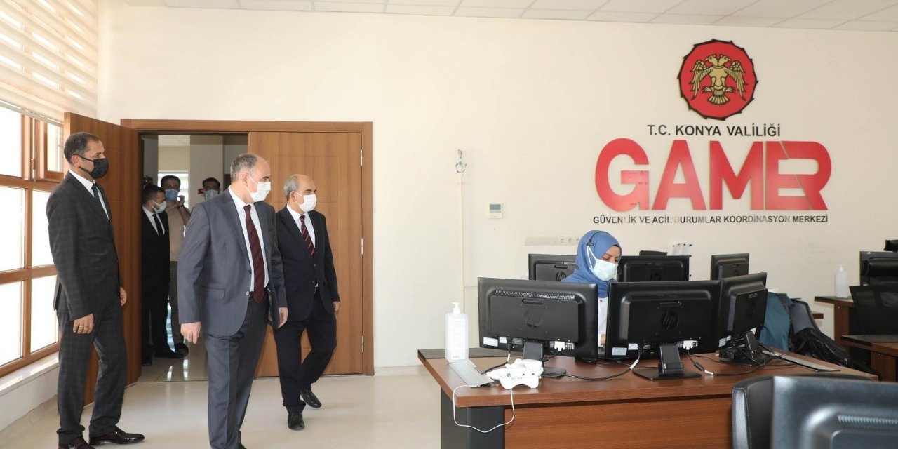 Konya Valisi Özkan 112 Acil Çağrı Merkezi Müdürlüğü’nde