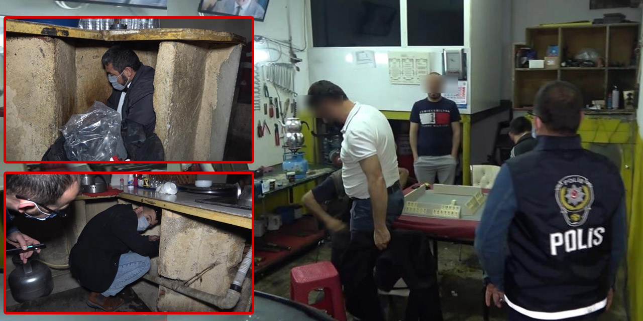 Kıraathaneye 'kumar' baskını! Girecek delik aradılar