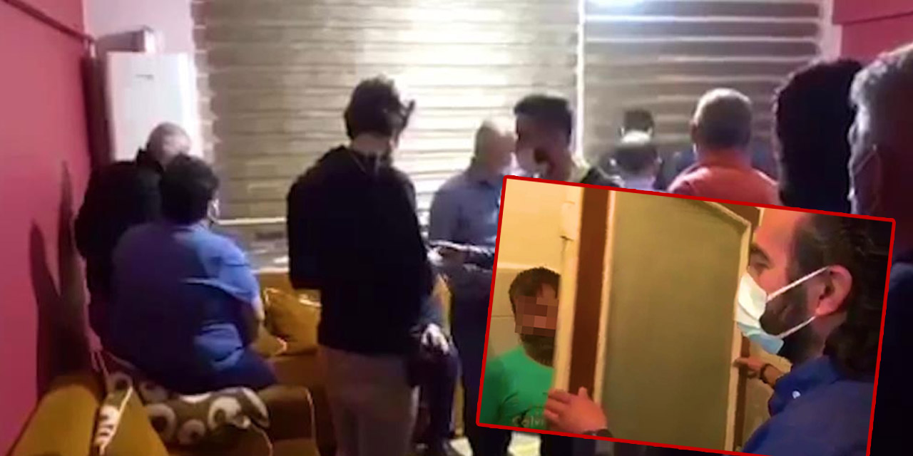 Kapıyı söküp arkasına saklansa da polisin dikkatinden kaçamadı
