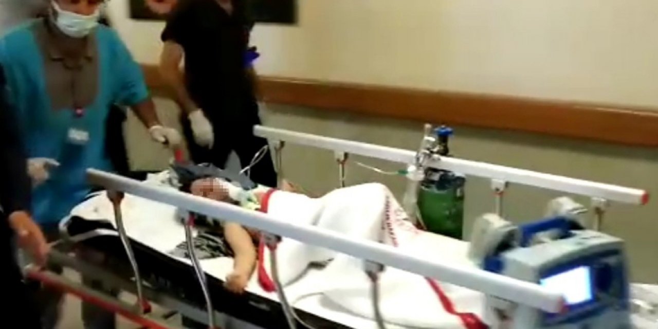 Geri manevra yapan aracın ezdiği minik Mustafa ağır yaralandı