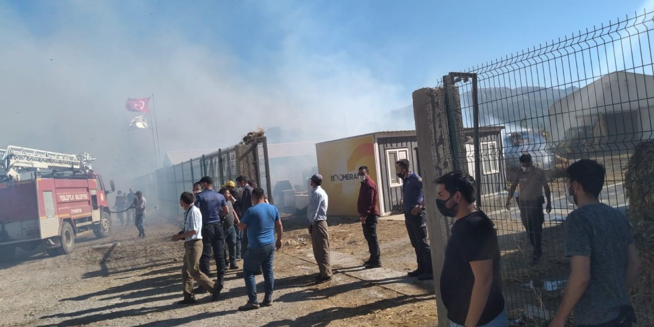 Afyon'da bir yangın daha! Kalorifer yakıtı üretim tesisini alevler sardı