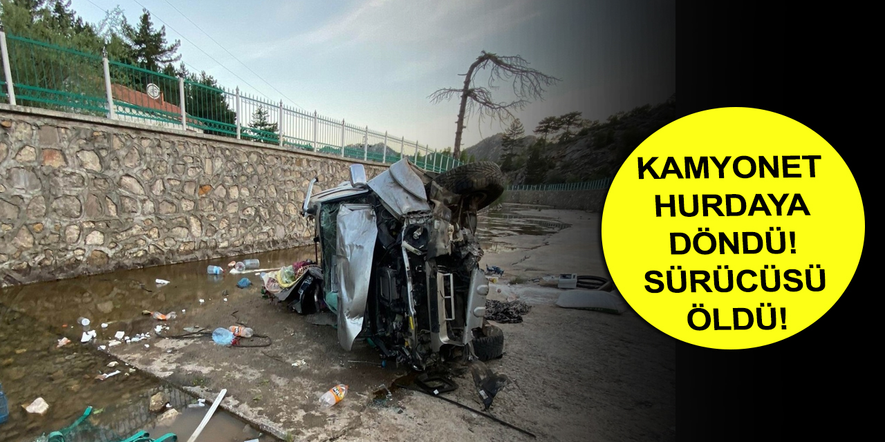 Konya'da kamyonetiyle kanala düşen sürücü hayatını kaybetti