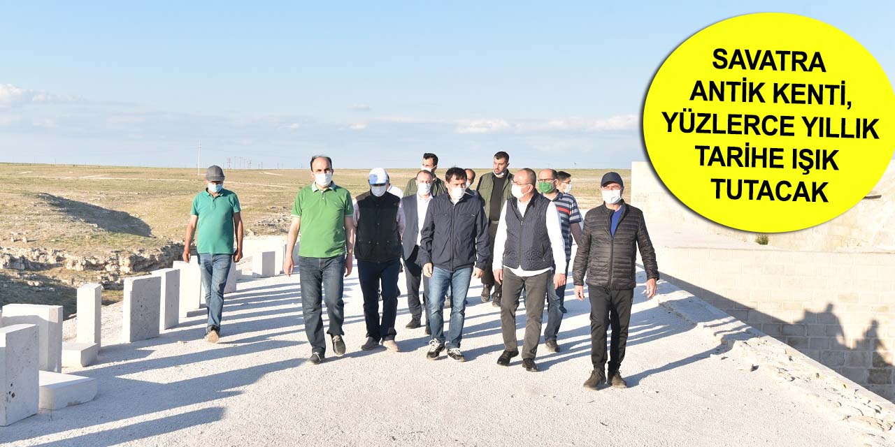 Konya Valisi Özkan ile başkanlar Karatay Obruk Hanı ve Savatra Antik Kenti'nde