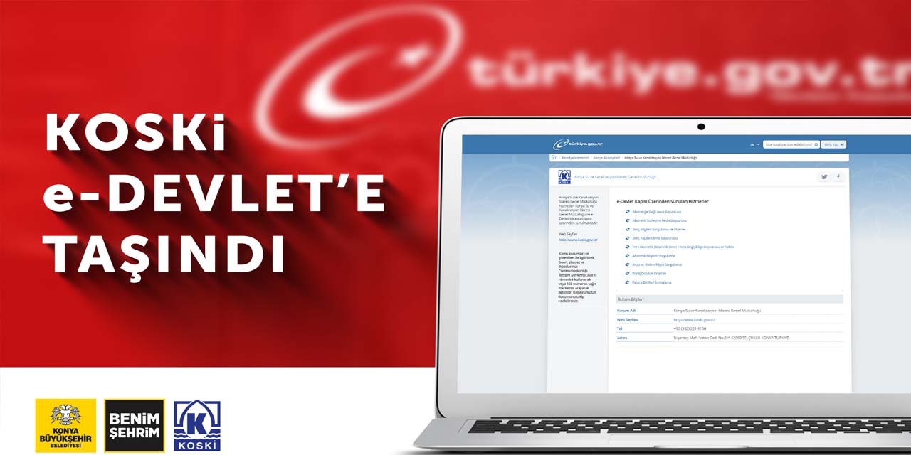 KOSKİ'ye ulaşmak artık daha kolay! E-Devlet’teki işlem sayısı 9’a çıktı