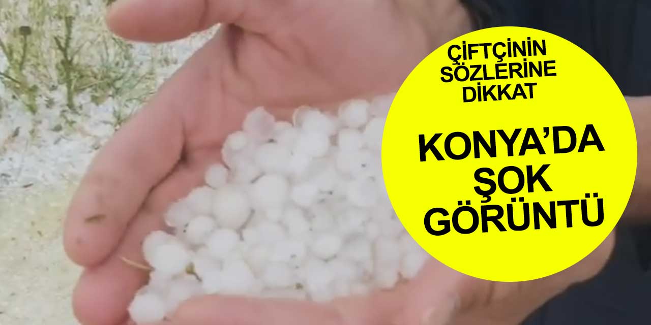 Konya'da şok görüntü! Çiftçi şaşkınlığını video çekerek ortaya koydu! Sanki kar yağmış