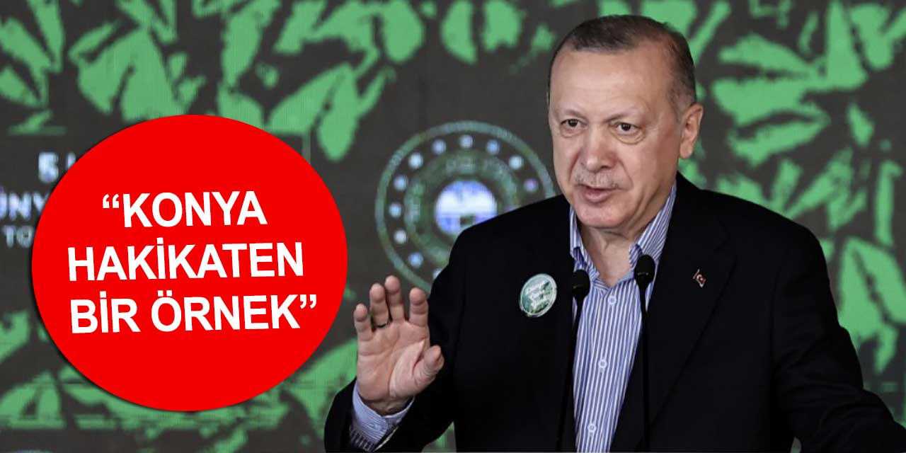 Cumhurbaşkanı Erdoğan Konya'yı diğer şehirlere örnek gösterdi!