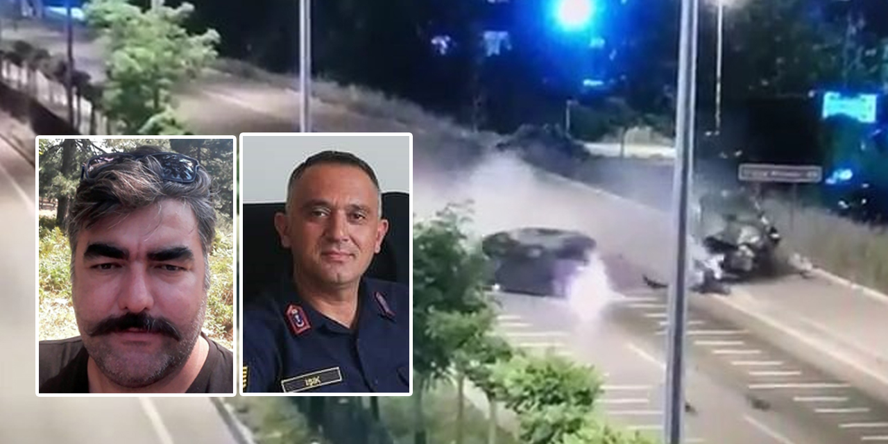 Polis Türkmenoğlu'nun şehit olduğu Jandarma Astsubay Işık'ın öldüğü kazanın görüntüsü ortaya çıktı