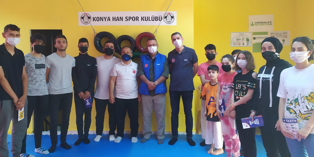AFAD Konya'da şampiyonlardan Afet Farkındalık Eğitimi
