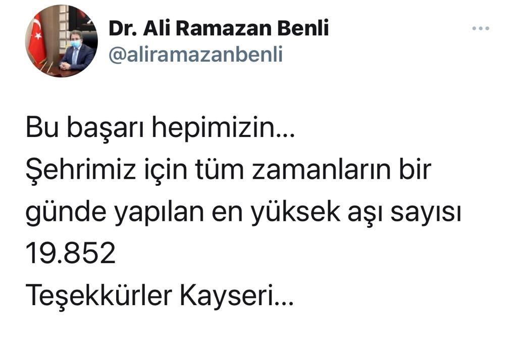 Kayseri bir rekora imza attı! 40 yaş üstü aşı randevusu açıldı kabinler doldu taştı