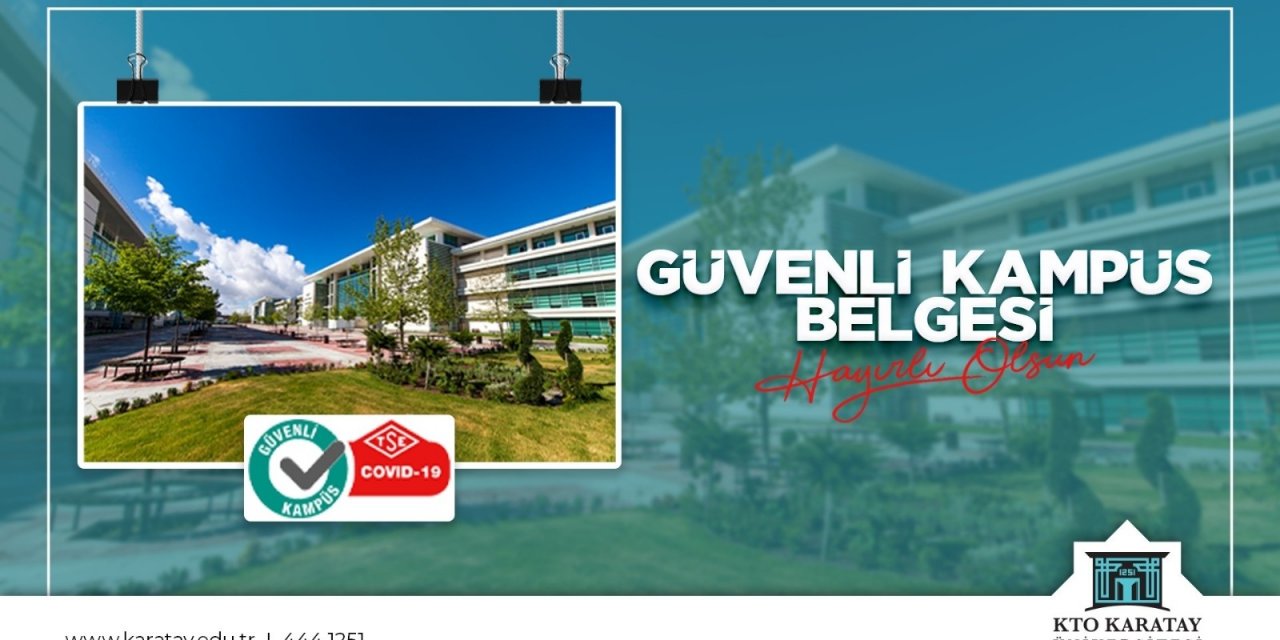 KTO Karatay 'Güvenli Kampüs Belgesi' aldı