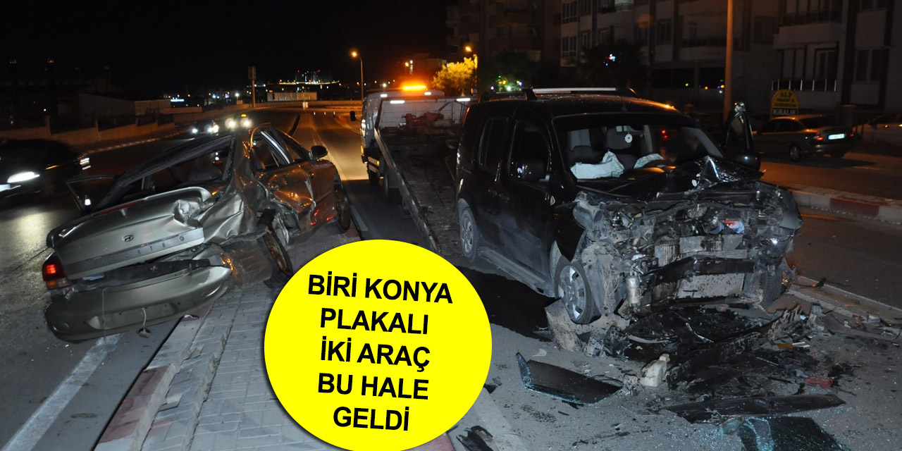 Karaman’da ticari araç otomobille çarpıştı! 2 yaralı