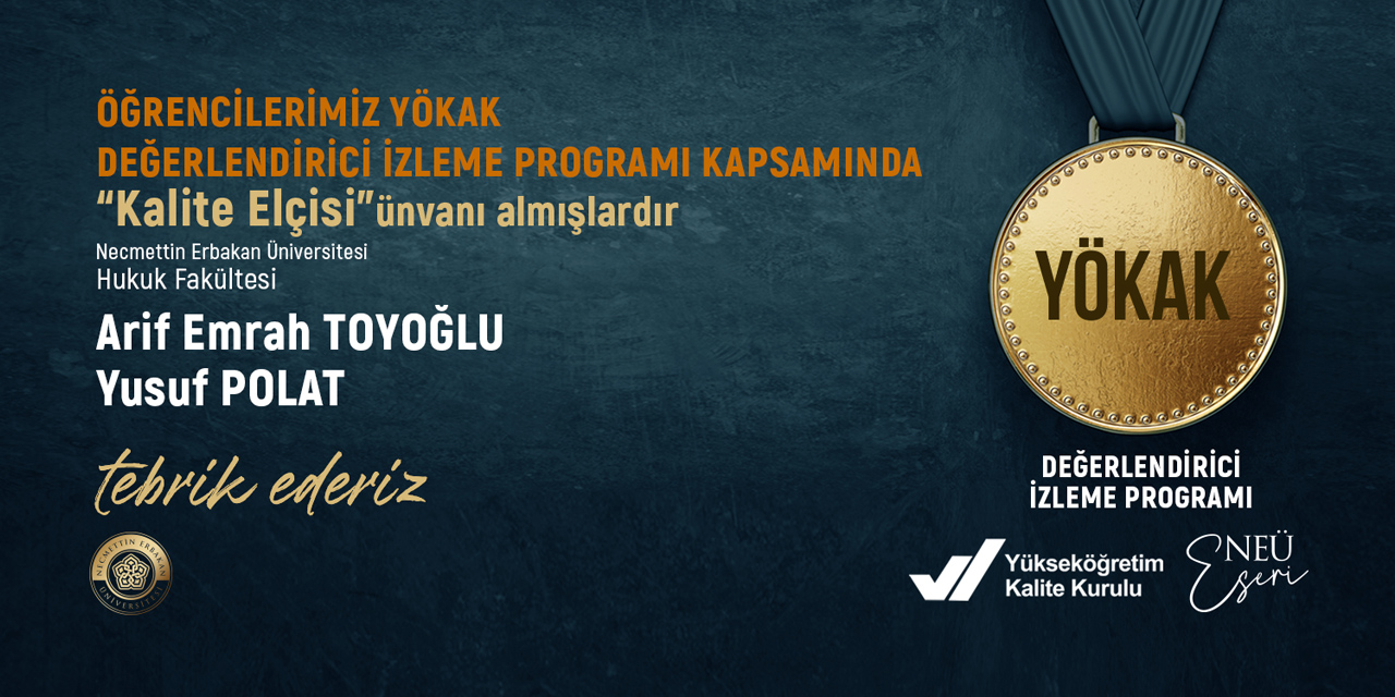 Necmettin Erbakan Üniversitesi'ne 'Kalite Elçisi' unvanı verildi