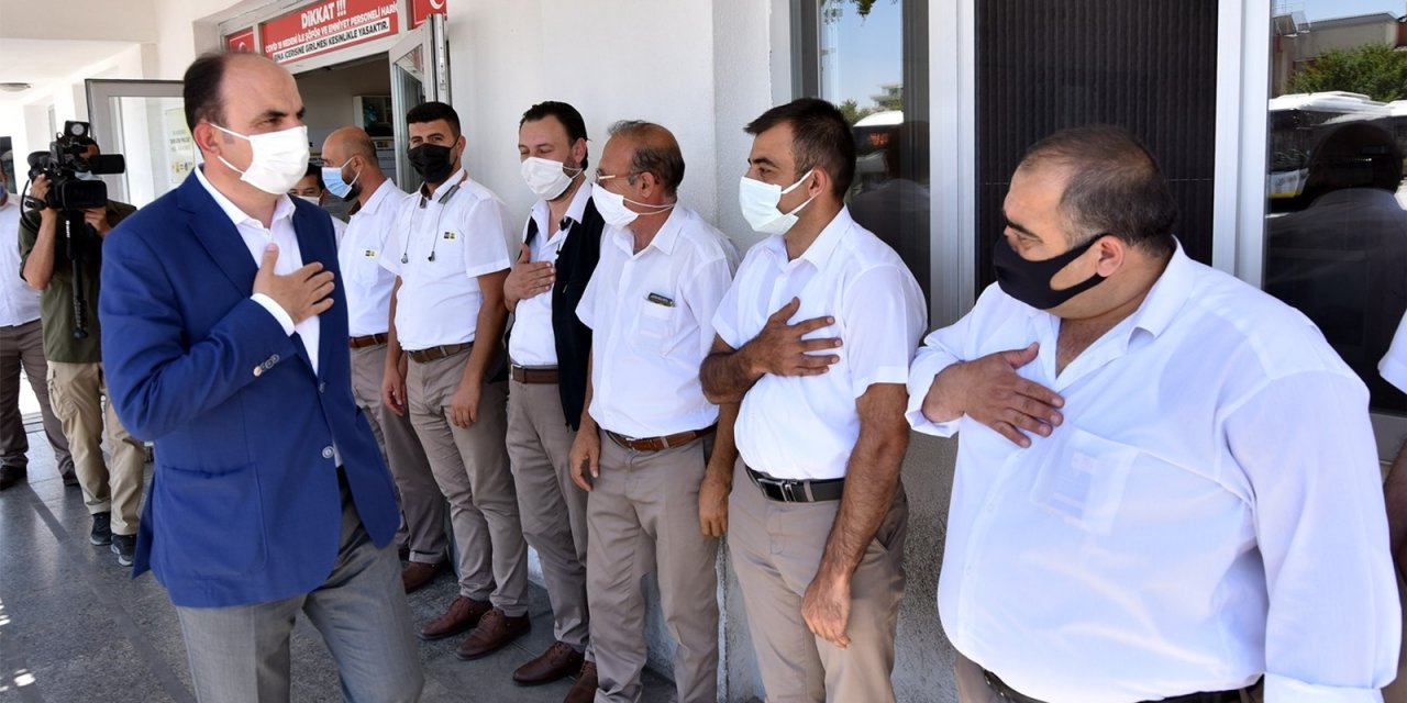 Konya'da toplu ulaşım çalışanları Mesleki Yeterlilik Belgesi