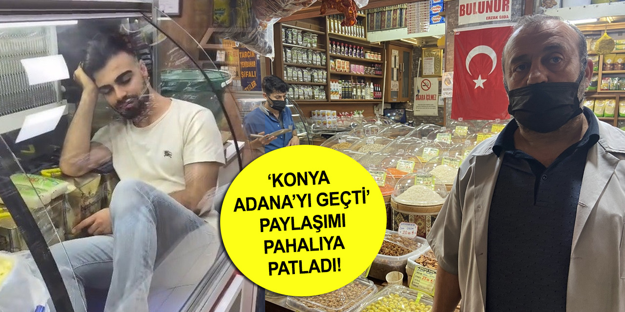 Konya Kadınlar Pazarı esnafından gıda dolabına giren gence tepki yağdı! Cahillik