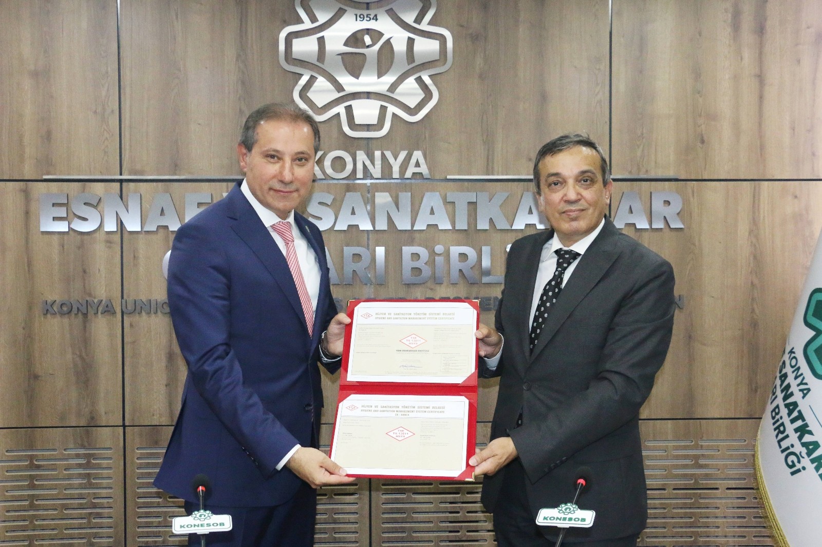 KONESOB TSE Hijyen ve Sanitasyon Yönetim Sistemi Belgesi Aldı