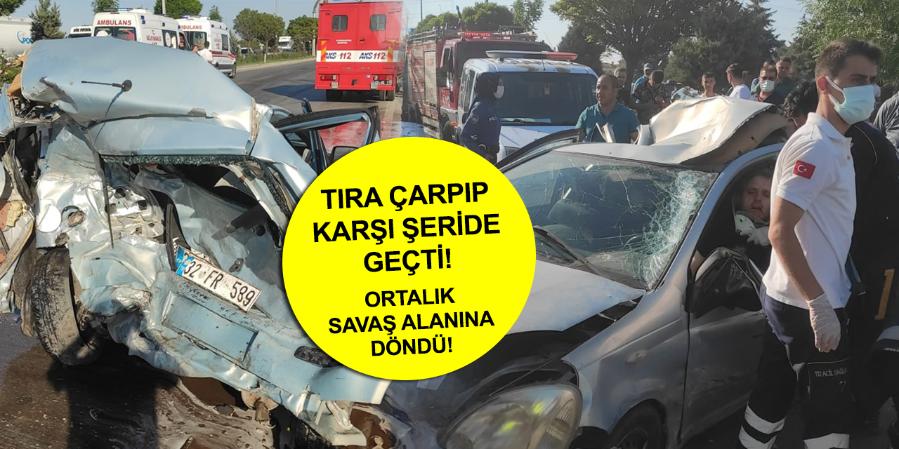 afyon da zincirleme kaza 6 arac birbirine girdi astsubay saban korkmaz oldu