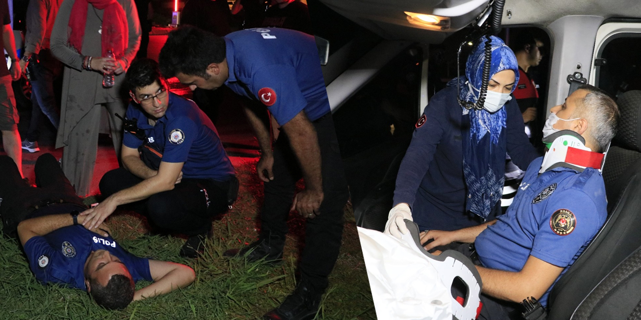Adana’da polis otosu ticari araçla çarpıştı! 2’si polis 5 yaralı