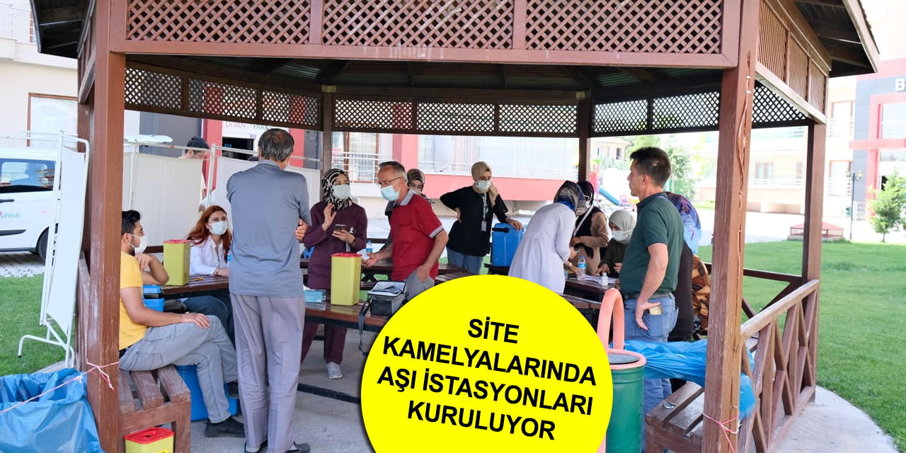 Konya'da site bahçelerinde aşı yapılmaya başladı