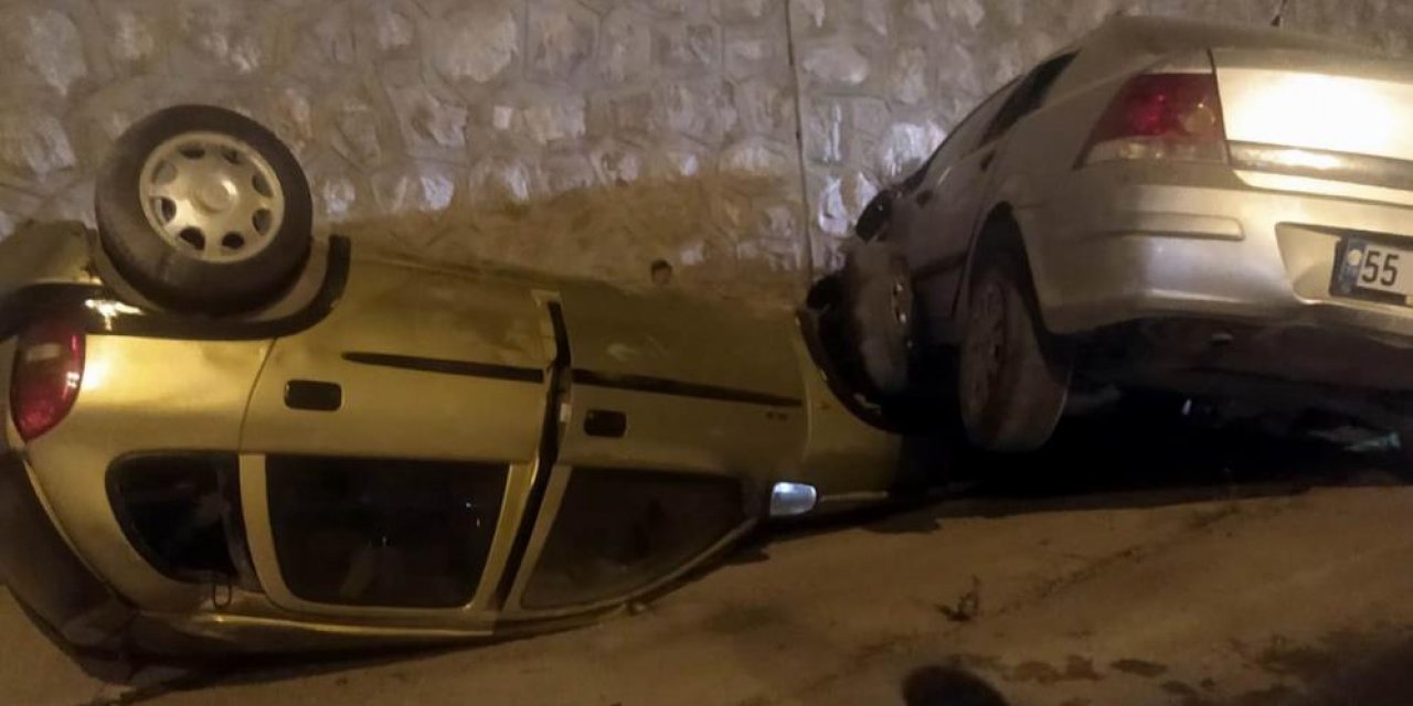 Samsun - Ankara yolunda otomobiller çarpıştı! 4 yaralı