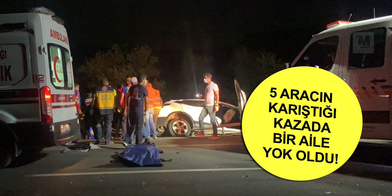Afyon - Konya yolunda zincirleme kaza! Aynı aileden 2'si çocuk 4 kişi öldü