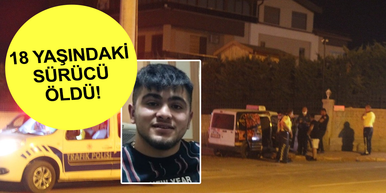 Konya'da ticari araç önce elektrik direğine sonra bahçe duvarına çarptı! Sürücü Talha Dişci öldü