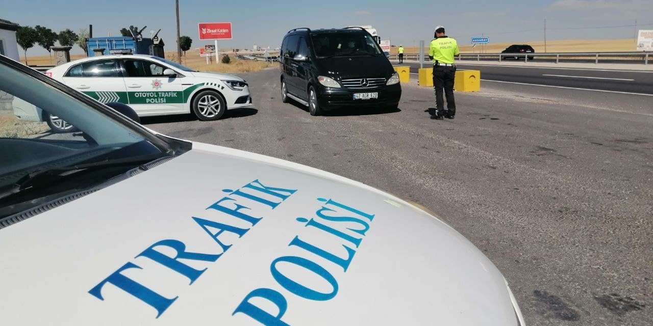 Aksaray Konya Ankara ve Adana yollarında bayram dönüşü denetimi!
