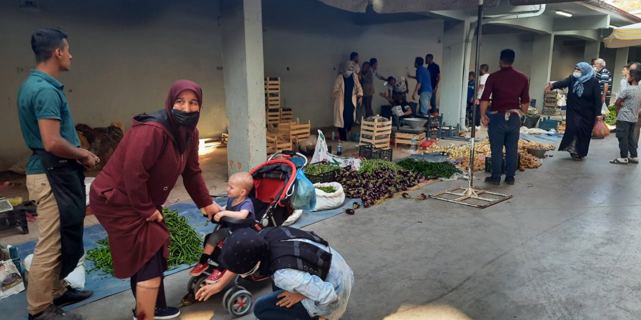 Konya'da pazarda silahlar konuştu