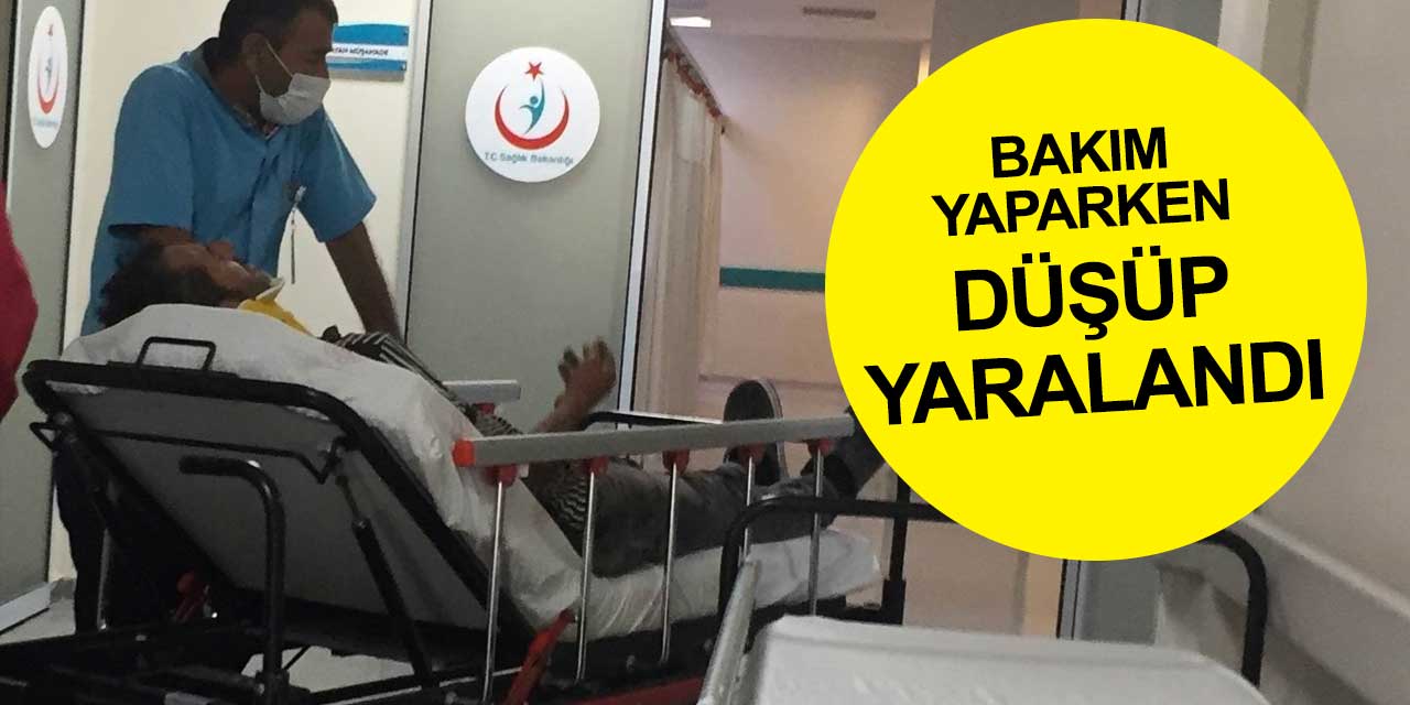 Konya'da bakımını yaptığı makineden düşen şahıs yaralandı