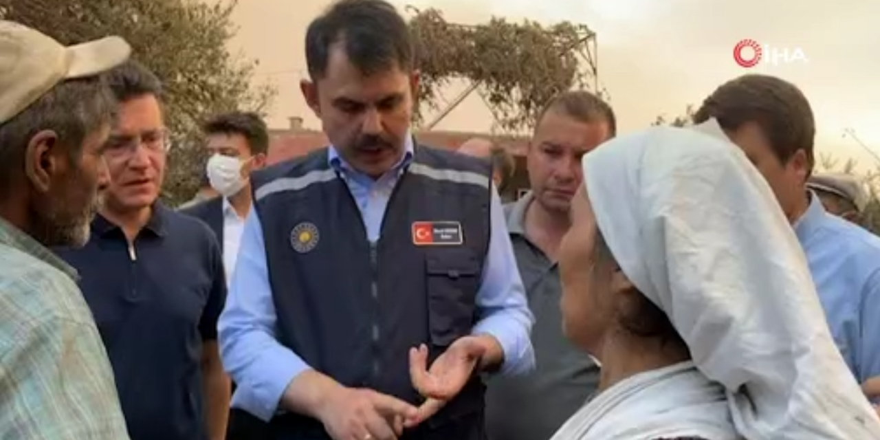Bakan Kurum yangın bölgesinde: Kafanızda en ufak bir şüpheniz olmasın!