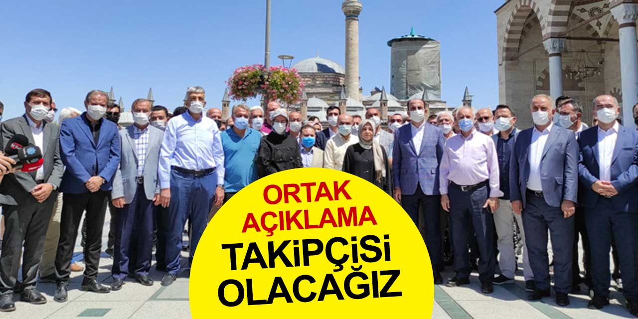 Konya'da katledilen aile için ortak basın açıklaması