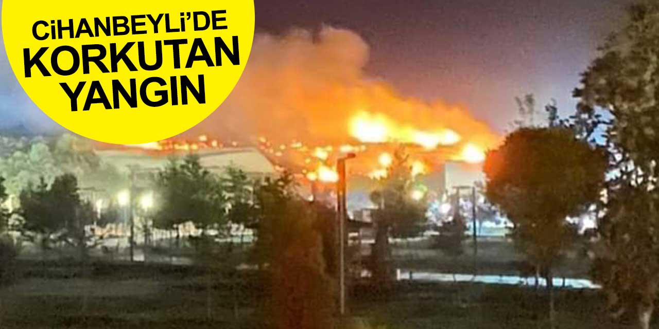 Konya'da korkutan yangın! Havai fişekle başladı