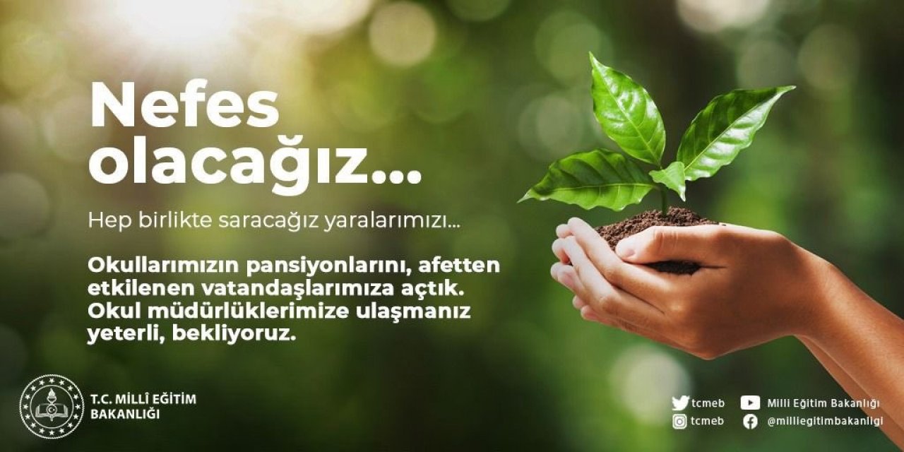 Milli Eğitim Bakanlığı, okul pansiyonlarını afetzedeler için açtı