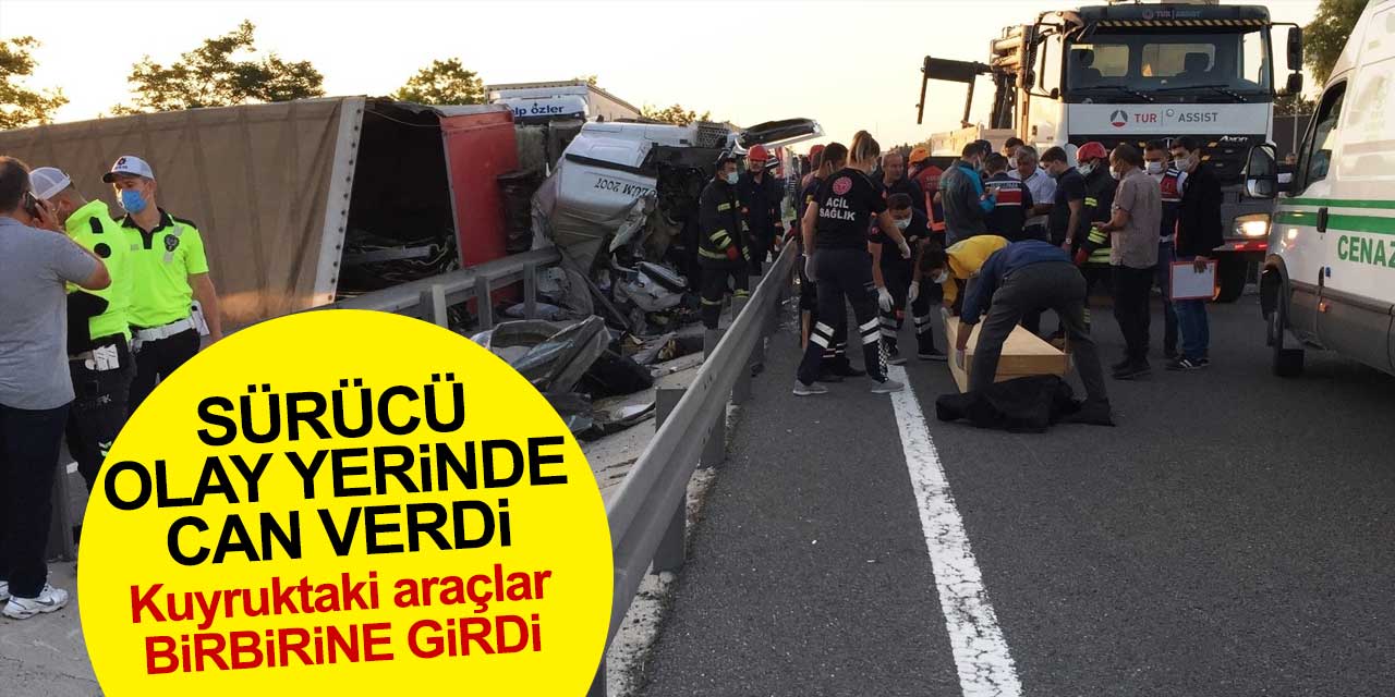 Kulu Makası'nda feci kaza! Tır devrildi, kuyruktaki araçlar birbirine girdi