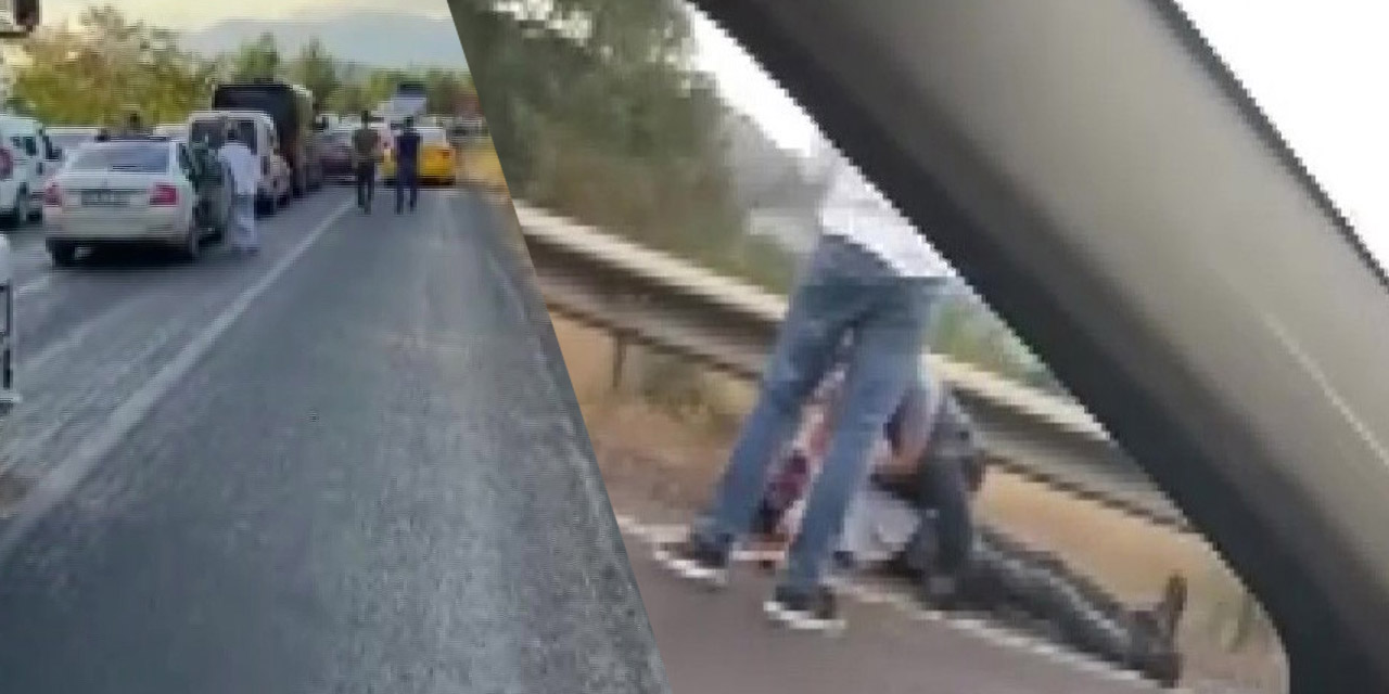 İnegöl Bursa yolunda bariyerlere çarpan kamyon yan yattı! 2 yaralı