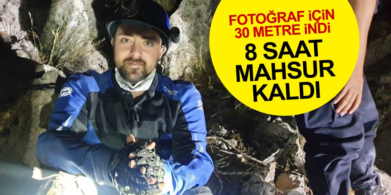 Fotoğraf çekmek için Asarini Mağarası'na giren muhabir Emirhan Sezen'i AFAD kurtardı