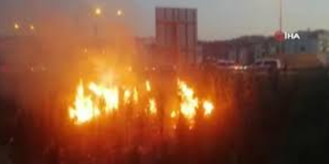 Ankara'daki ağaçlık alan yangınına ilk müdahaleyi vatandaşlar yaptı