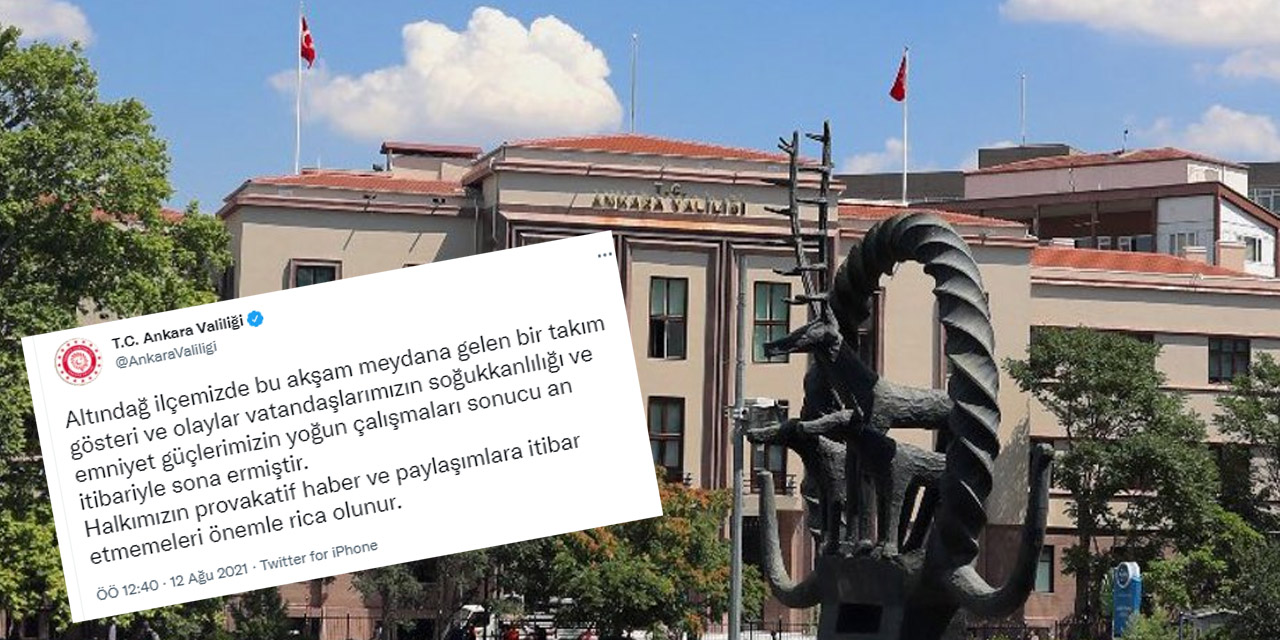 Ankara Valiliği'nden provokasyon uyarısı
