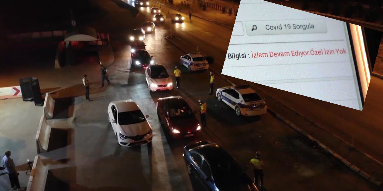 Kilit kavşakta tüm araçlar durduruldu! 1 'riskli yolcu'ya ceza kesildi